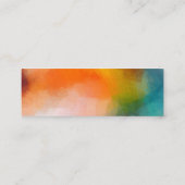 Beruflicher Abstrakter Kunstgewerbe Premium Linen Mini Visitenkarte (Rückseite)