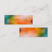 Beruflicher Abstrakter Kunstgewerbe Premium Linen Mini Visitenkarte (Vorne/Hinten)