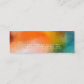 Beruflicher Abstrakter Kunstgewerbe Premium Linen  Mini Visitenkarte (Rückseite)
