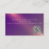 Beruflicher Afrikanischer Friseur Lila Visitenkarte (Rückseite)