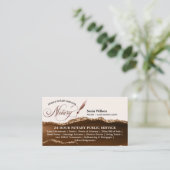 Beruflicher Agent für Notare und Darlehensuntersch Visitenkarte (Stehend Vorderseite)