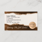 Beruflicher Agent für Notare und Darlehensuntersch Visitenkarte (Rückseite)