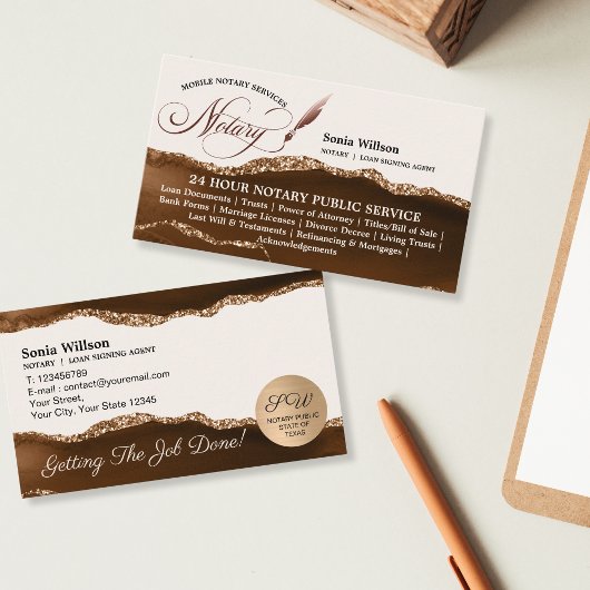 Beruflicher Agent für Notare und Darlehensuntersch Visitenkarte