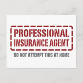 Beruflicher Agent Postkarte (Vorderseite)