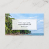 Beruflicher Agent Tropical Beach Visitenkarte (Rückseite)