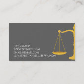 Beruflicher ANTRAGSTELLER, RECHTSBEHÖRDE Visitenkarte (Rückseite)