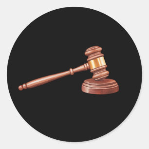 Beruflicher Anwalt Black Runder Aufkleber