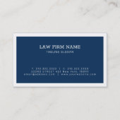 Beruflicher Anwalt Visitenkarte (Rückseite)