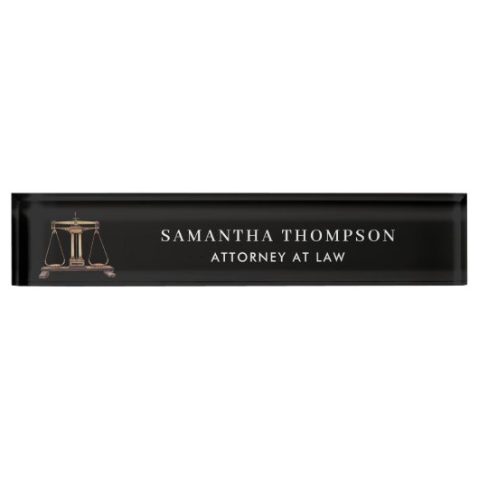 Beruflicher Anwaltsanwalt Vintage Größe Namensplakette (Vorderseite)