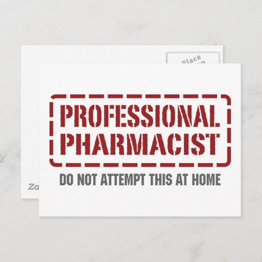 Beruflicher Apotheker Postkarte (Vorne/Hinten)
