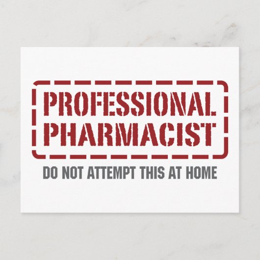 Beruflicher Apotheker Postkarte (Vorderseite)