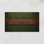 Beruflicher Armeegrün Leder-Blick Visitenkarte (Rückseite)