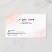 Beruflicher Arzt Rosa Personalisiert Visitenkarte (Vorderseite)