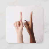 Beruflicher ASL-Interpreter Quadratische Visitenkarte (Vorderseite)