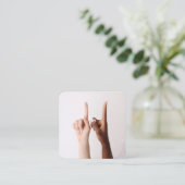 Beruflicher ASL-Interpreter Quadratische Visitenkarte (Stehend Vorderseite)