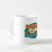 Beruflicher Aufschieber Lustig Retro Kaffeetasse (Vorderseite Links)