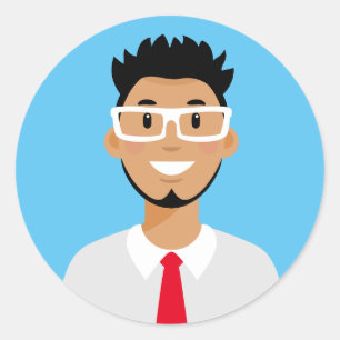 Beruflicher Avatar Classic-Round-Aufkleber Runder Aufkleber