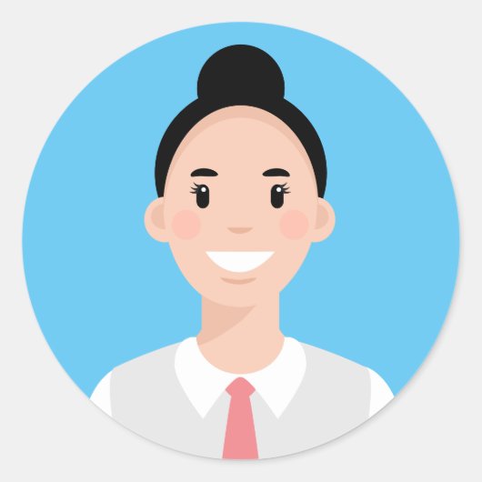 Beruflicher Avatar Classic-Round-Aufkleber Runder Aufkleber (Vorderseite)