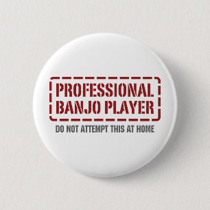 Beruflicher Banjo-Spieler Button