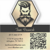 Beruflicher Barbershop Black&Gold Aufkleber (Vorderseite)