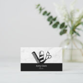 Beruflicher Barbershop-Schere Barber-Pole-Comb Visitenkarte (Stehend Vorderseite)