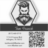 Beruflicher Barbershop Schwarzweiß Aufkleber (Vorderseite)