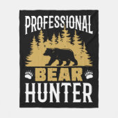 Beruflicher Bärenjäger Fleecedecke (Vorderseite)