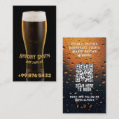 beruflicher Barkeeper | Bierlieferant Visitenkarte (Vorne/Hinten)