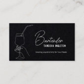 Beruflicher Barkeeper Custom QR Premium Visitenkarte (Vorderseite)