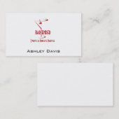 Beruflicher Barkeeper-Geschäfts-Karten-Barkeeper Visitenkarte (Vorne/Hinten)