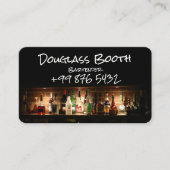 beruflicher Barkeeper | Modernes Schwarz Visitenkarte (Vorderseite)