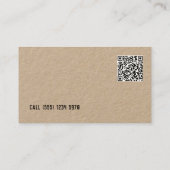 Beruflicher Barkeeper - QR Visitenkarte (Rückseite)