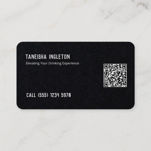 Beruflicher Barkeeper - QR Visitenkarte (Rückseite)