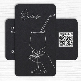 Beruflicher Barkeeper - QR Visitenkarte
