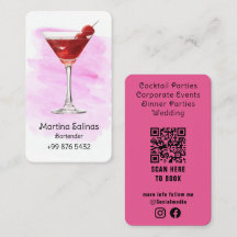 beruflicher Barkeeper | Rosa Farbe