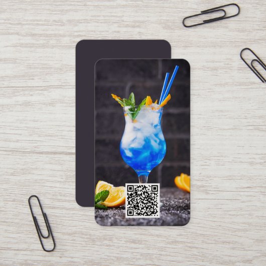 Beruflicher Barkeeper Visitenkarte (Vorderseite/Rückseite Beispiel)