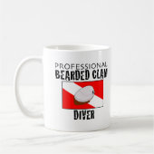 Beruflicher bärtiger Muschel-Taucher Kaffeetasse (Links)