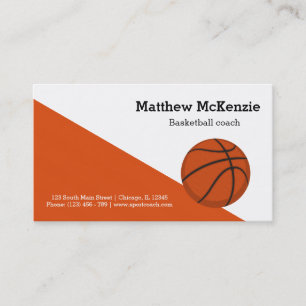 Beruflicher Basketballtrainer Visitenkarte