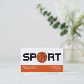 Beruflicher Basketballtrainer Visitenkarte (Stehend Vorderseite)