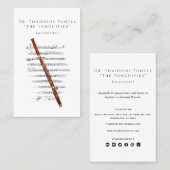 Beruflicher Bassoonist und Bassoon Music Teacher Visitenkarte (Vorne/Hinten)