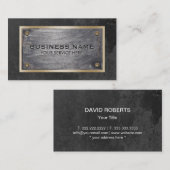 Beruflicher Bau metallisch Visitenkarte (Vorne/Hinten)