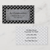 Beruflicher Bau Metallplatten Visitenkarte (Vorne/Hinten)