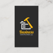 Beruflicher Bauauftragnehmer Black Visitenkarte (Rückseite)