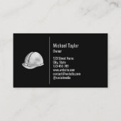 Beruflicher Bauauftragnehmer Visitenkarte (Rückseite)