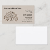 Beruflicher Baum-Logo-Entwurf Visitenkarte (Vorne/Hinten)