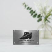 Beruflicher Baumaschinenbetreiber Visitenkarte (Stehend Vorderseite)