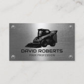 Beruflicher Baumaschinenbetreiber Visitenkarte (Vorderseite)