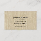 Beruflicher Baumstamm Visitenkarte (Rückseite)