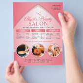 Beruflicher Beauty Salon Preisliste Flyer (Hand)