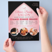 Beruflicher Beauty Salon Preisliste Flyer (Hand)